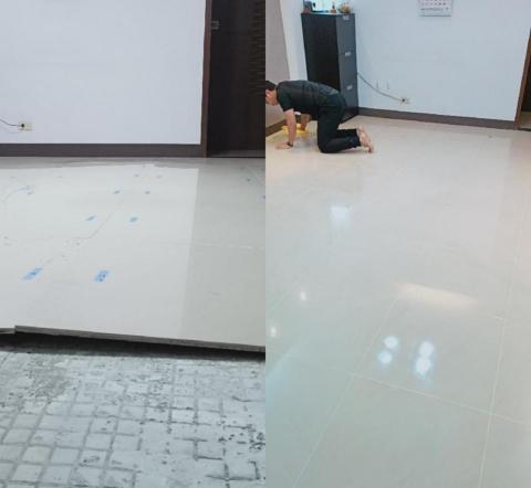 瀚元磁磚空心灌注/磁磚修復/隆起修復 - 施工前/施工後 瀚元磁磚空心灌注/磁磚修復/隆起修復 - 施工前/施工後