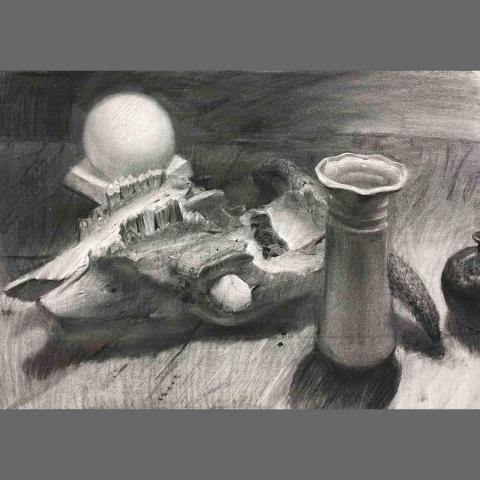 劉柏毅 - 靜物練習
炭筆素描