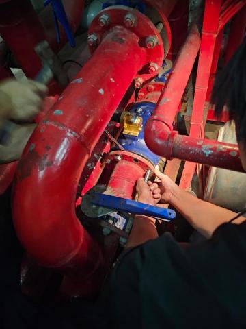 盛日消防安全設備有限公司 - 中繼壓力調整閥更換