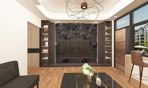 赫柏空間設計 - 大理石電視牆效果圖 赫柏空間設計 - 大理石電視牆效果圖