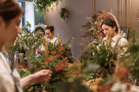青森花林 Flower Forêt - 聖誕節蠟燭桌花課程