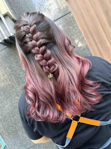 Jolin - 裙擺染-霧紅棕