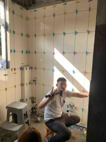 華宸工程 - 泥作貼磚過程