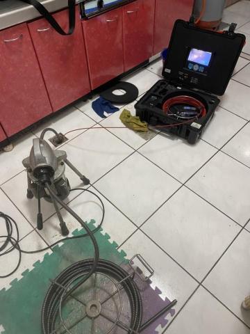 永立淨包通工程行 - 廚房排水管通水管搭配內視鏡
