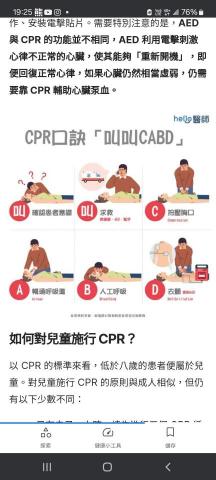 基本救命術CPR+AED合格 - 網路圖片支援