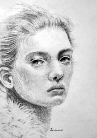 小星人繪繪課 - 鉛筆人像素描 #繪畫教學