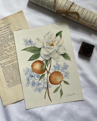 Nina Ho 水彩花卉工作坊 - 