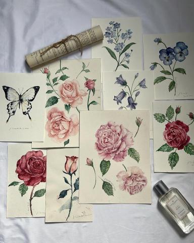 Nina Ho 水彩花卉工作坊 - 