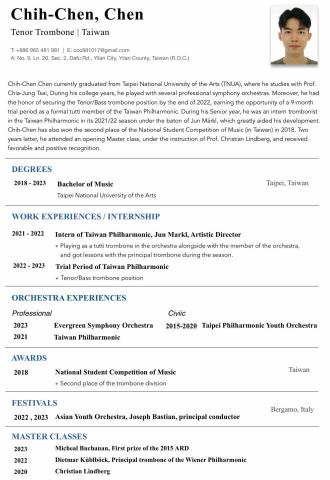 長號/鋼琴/樂理 家教 - 關於我本人的一點點學習經歷！
Some clips from my music learning adventure!