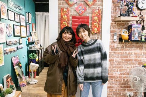 Kawabees 陶 - 與學生合照（我/右）