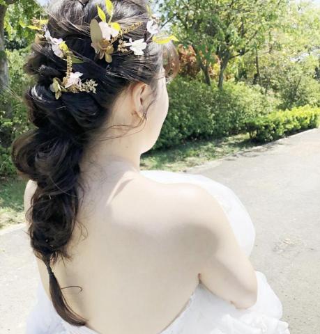 凱莉梳化 - 花系低馬尾