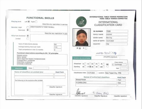 壬莛 - 國際分級卡