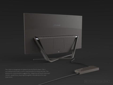 引意創合設計 - The clever arrangement of cables hints at a future where life is uncluttered and orderly, with a nod towards a wireless horizon. The absence of visible buttons suggests the integration of touch ...