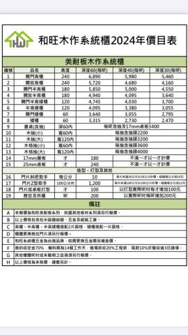 和旺木作系統櫃有限公司 - 和旺價格透明