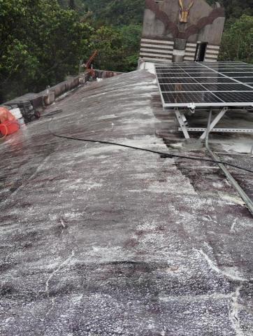 邑光防水隔熱工程 - （施工前拱形屋頂照片）屏東旭海活動中心