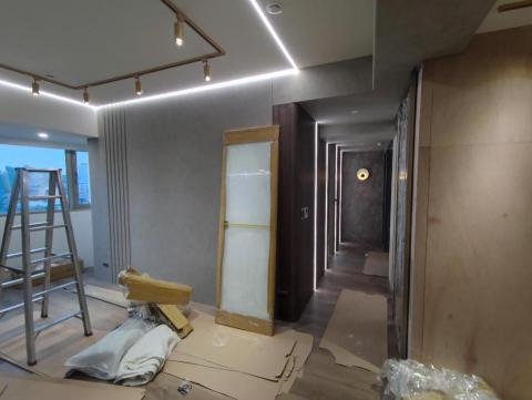 富景室內裝修 - 美耐板造型牆面、造型天花板 埋燈條