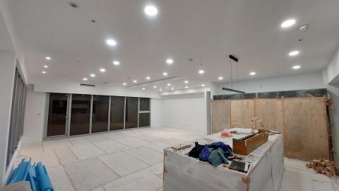 阿賢油漆工作室 - 新竹縣成功九街大樓新成屋,天花板施作油漆。