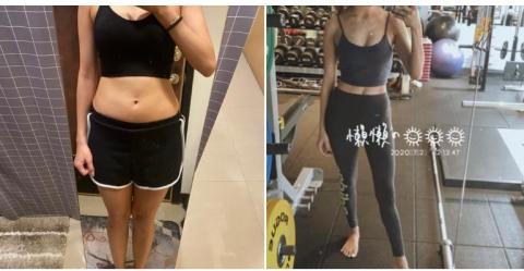 舒舒 - 本來就偏瘦的女生，開始運動及彈性時控制後，超級在意的腹部脂肪都消失了！