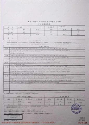 金桂煜 - 學測數學15級分