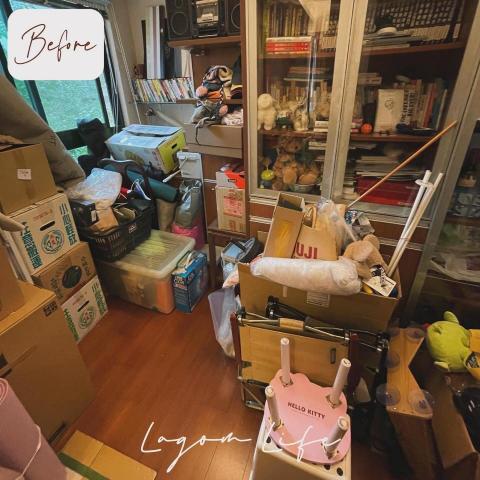 整理師 Ann ｜納閣生活空間規劃 - 書房儲藏室整理前