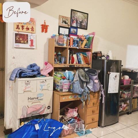 整理師 Ann ｜納閣生活空間規劃 - 書桌小學生用品收納前