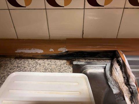 婕紘企業社 - 木頭流理台整新前 婕紘企業社 - 木頭流理台整新前