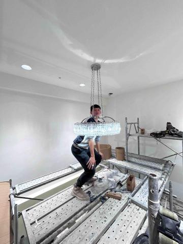 水電職人 - 樓中樓挑高水晶燈