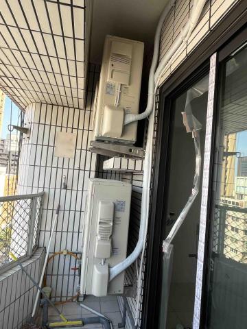 威衍冷氣行 - 三菱電機 室外機明管施工 不鏽鋼安裝架