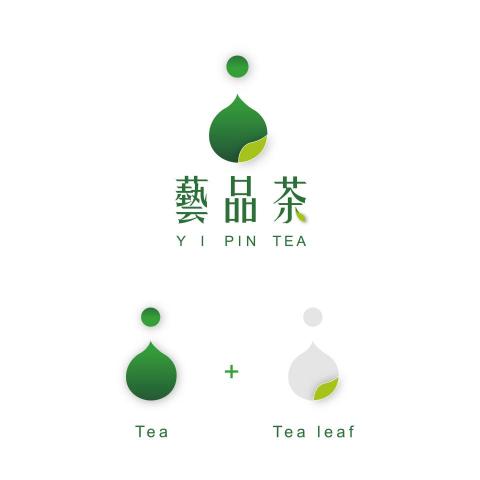 予設計 - LOGO設計：
滴落的茶與茶葉傳達了創辦者對品質的堅持，喝一杯好茶，舒曠的心情展開新的一天。