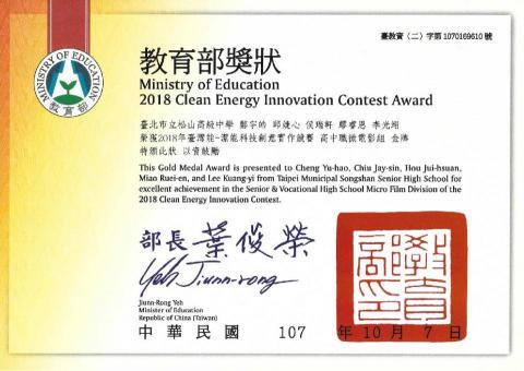 鄭宇皓 - 全國微電影競賽金牌