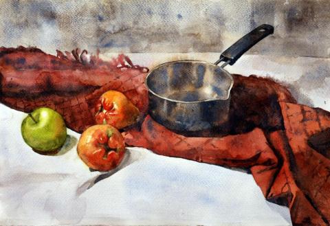 蔡文堯 - 水彩靜物(日本水彩紙)