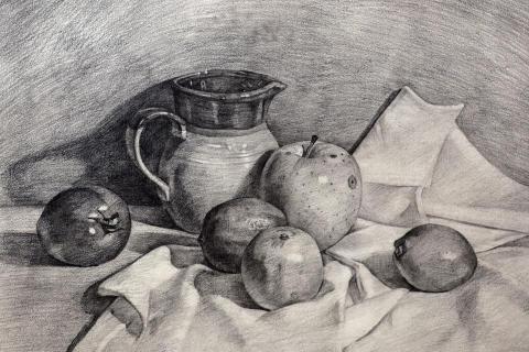 蔡文堯 - 靜物鉛筆素描
