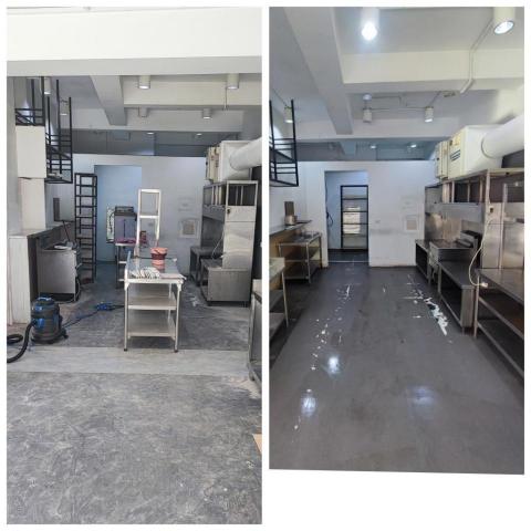 芯美清潔 - 施工粉塵清理 左為清潔前 右為清潔後