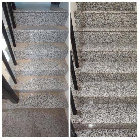 芯美清潔 - 施工粉塵清理 左為清潔前 右為清潔後