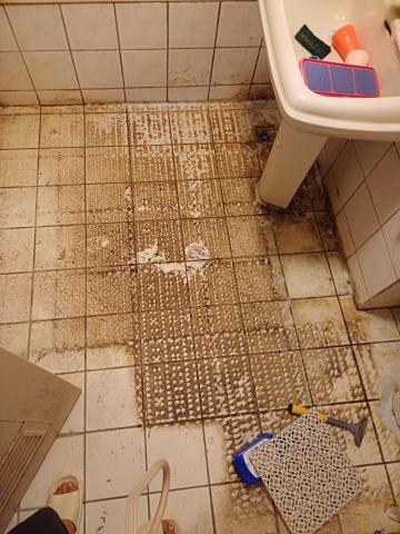 余先生 - 浴室地板清潔前 余先生 - 浴室地板清潔前