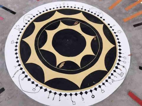 張文駿 - 地坪彩繪