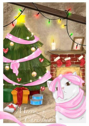 王可安 - 聖誕卡片電繪