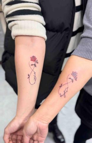 刺貳紋身tattoo - 母女刺青作品