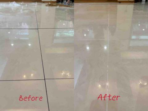 地磚修繕 - 未修繕好vs已修繕完成