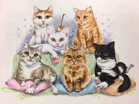 悠學美術 - 寵物插畫作品