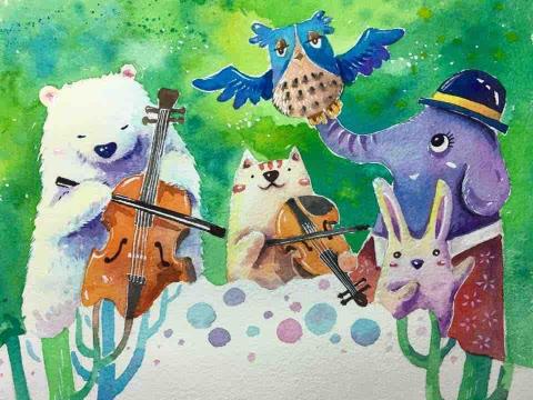 悠學美術 -  水彩插花配圖繪製