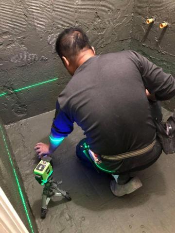 名雅統包企業 - 地壁磚施工前放樣