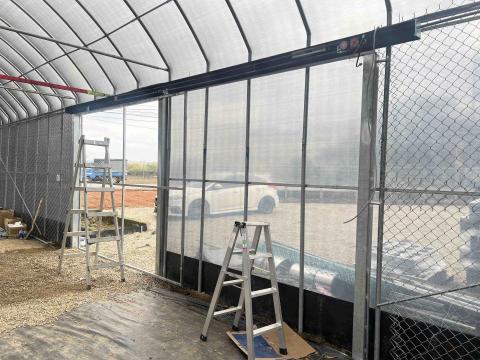 鼎堅工業 - 單開自動門機/加長6.4米軌道/溫室橫拉門改自動門