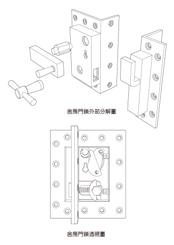 Rookie Yuan - 門鎖結構說明繪製