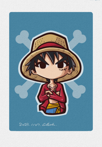 肯特 - 畫海賊王怎麼可以不畫魯夫呢
