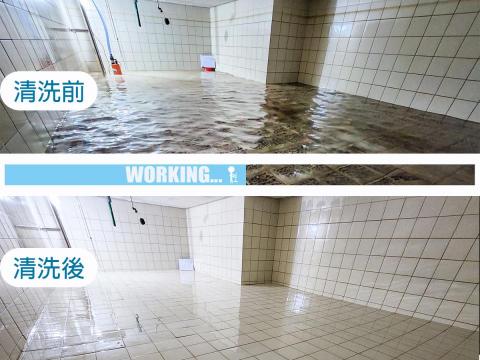 士林尚水 - 電梯大樓 磁磚水塔 清洗前後