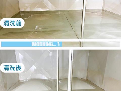 士林尚水 - 飯店式管理大樓 FRP材質水塔 清洗前後