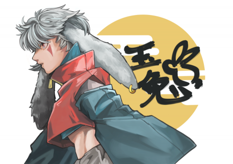 緋羽 - 人物插圖範例：半身款