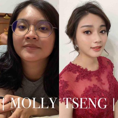 曾茉莉x變身 - 新娘妝前妝後（妝前照片均有經過照片本人同意才公開喔）