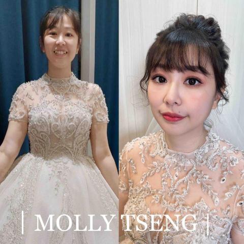 曾茉莉x變身 -  新娘妝前妝後（妝前照片均有經過照片本人同意才公開喔）